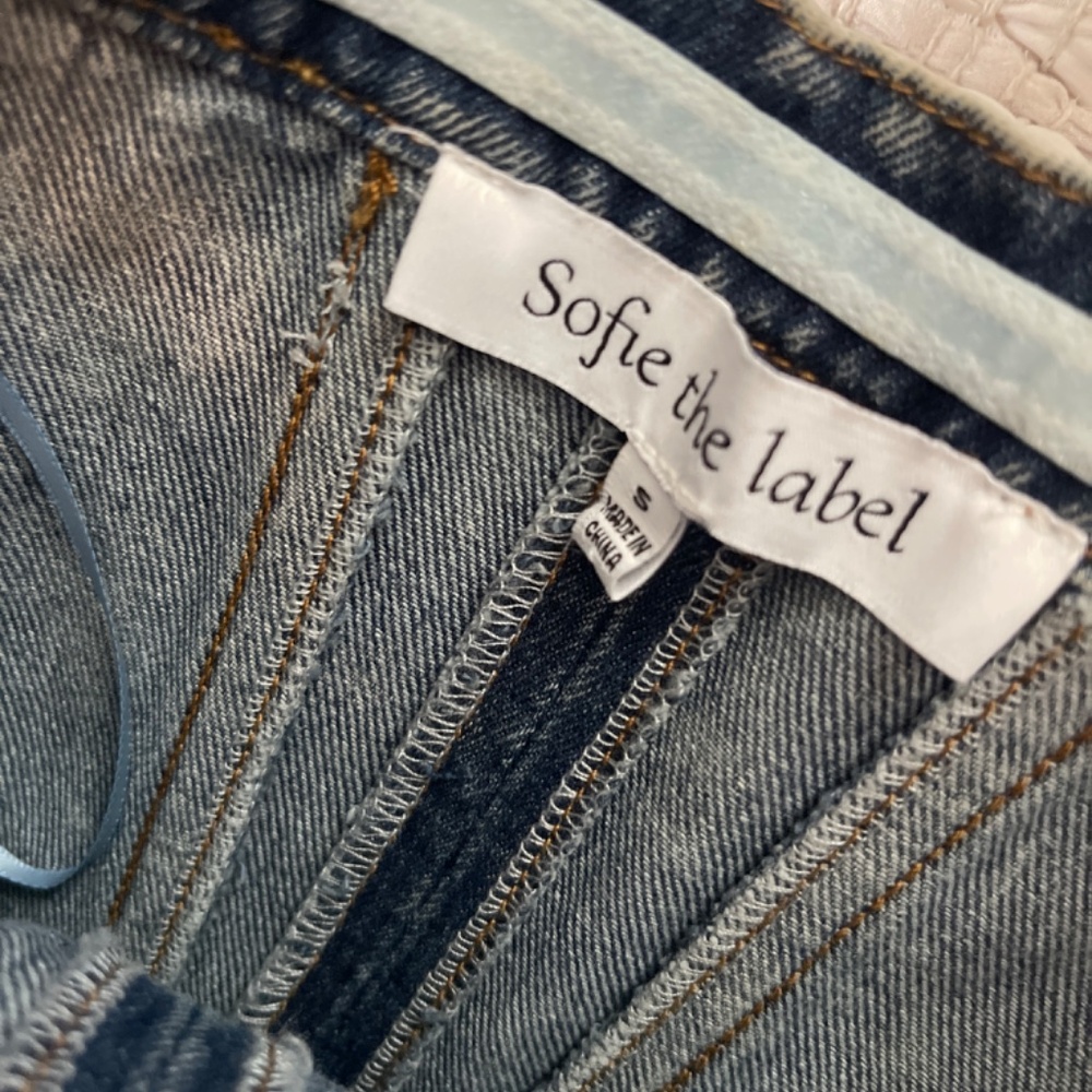 Sofie The Label Acid Washed Denim One Piece Halter Jumpsuit Size Small - Picture 6 of 8